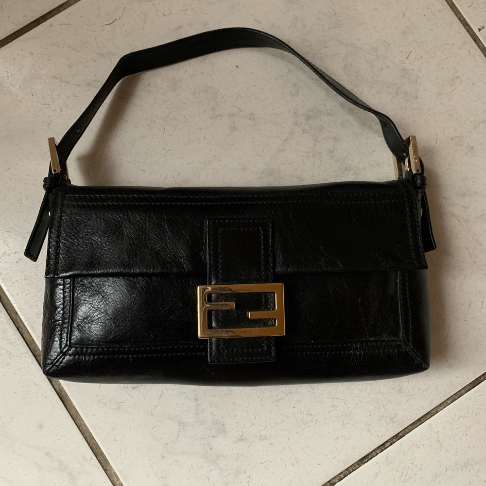 Authentic Fendi Leather baguette bag gently used